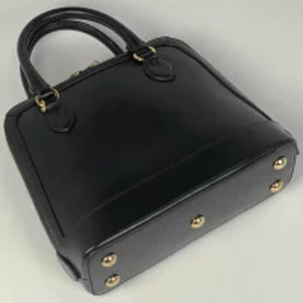 Gucci Bag Black Handbag Handle Horsebit Top Leather